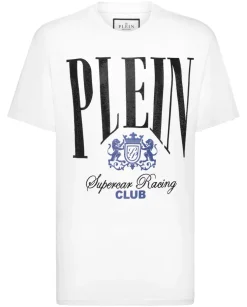 Biały t-shirt z okrągłym dekoltem