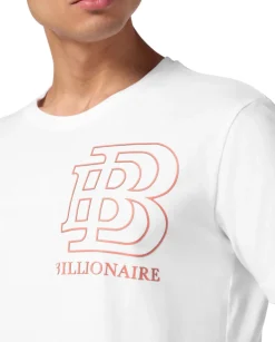Biały t-shirt z ozdobnym logo