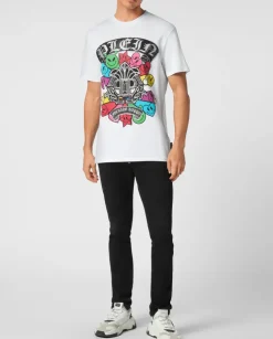 Biały T-shirt z printem