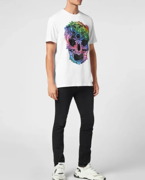 Biały T-shirt z printem