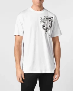 Biały T-shirt z printem