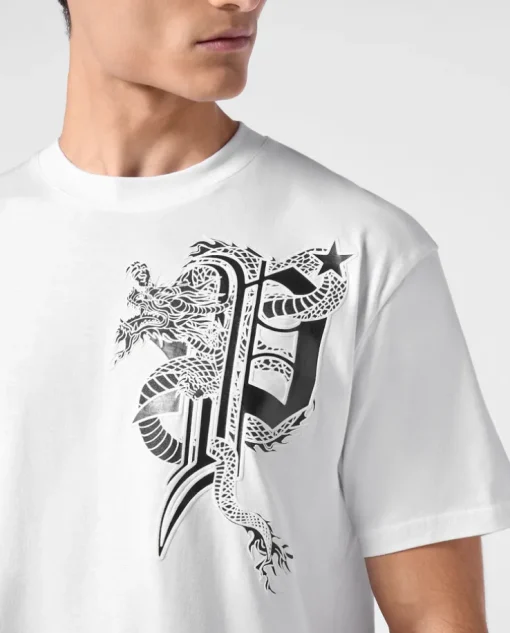 Biały T-shirt z printem