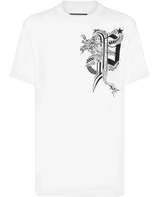 Biały T-shirt z printem