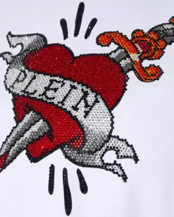 Biały t-shirt z wzorem SS Love