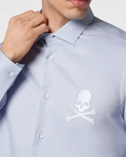 Błękitna koszula Skull&Bones