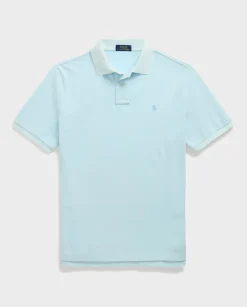 Błękitna koszulka polo Custom Slim