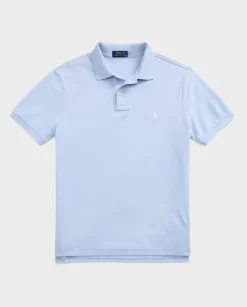 Błękitna koszulka polo Custom Slim Fit