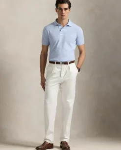 Błękitna koszulka polo Custom Slim Fit