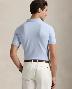 Błękitna koszulka polo Custom Slim Fit