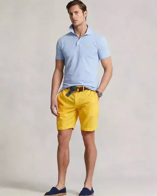 Błękitna koszulka z logo Regular Fit