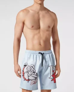 Błękitne spodenki kąpielowe Bulldog