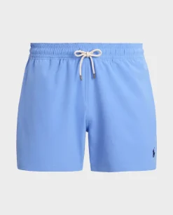 Błękitne spodenki kąpielowe Stretch Slim Fit