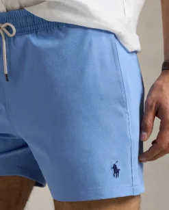 Błękitne spodenki kąpielowe Stretch Slim Fit