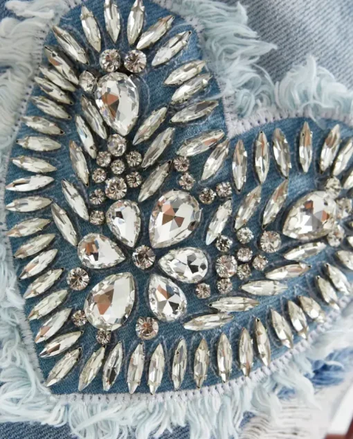 Błękitne spodnie jeansowe Palace Fit Heart