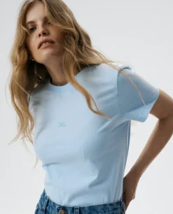 Błękitny bawełniany t-shirt Essenza