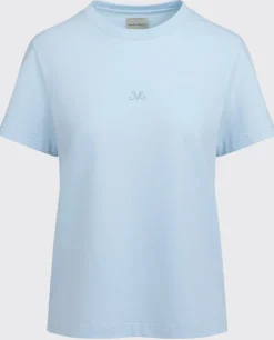 Błękitny bawełniany t-shirt Essenza
