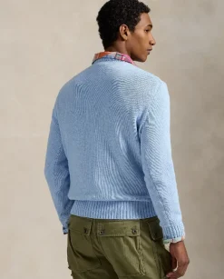 Błękitny sweter z misiem Regular Fit