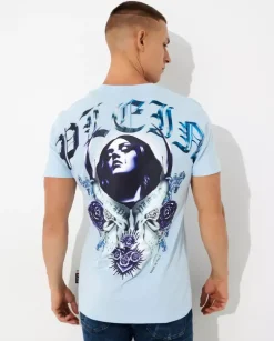 Błękitny t-shirt SS Graphic