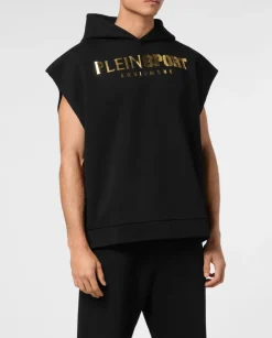 Bluza bez rękawów ze złotym logo