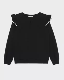 Bluza z falbanami na ramionach