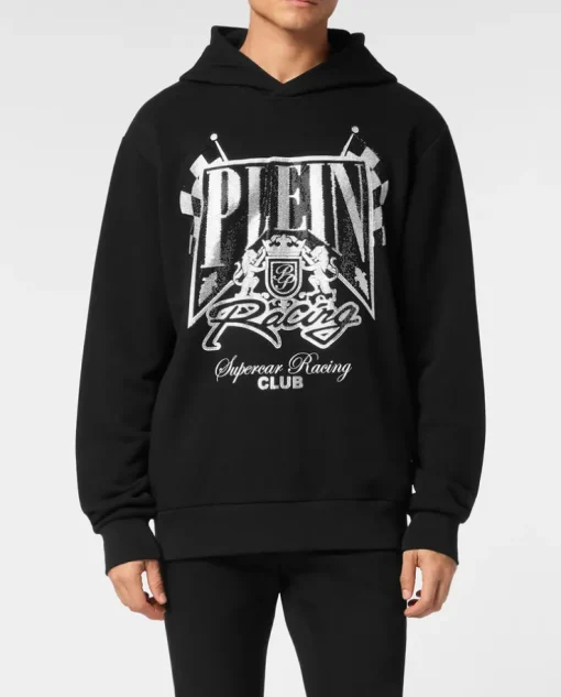 Bluza z kapturem i aplikacją