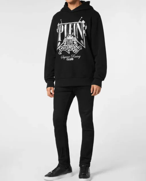 Bluza z kapturem i aplikacją