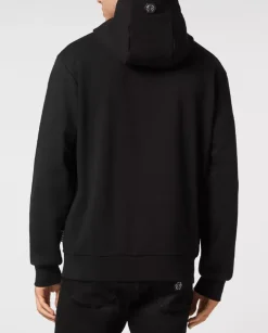 Bluza z kapturem z kryształowym wzorem
