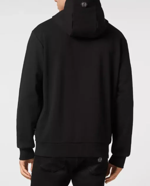 Bluza z kapturem z kryształowym wzorem