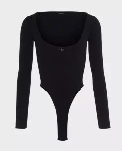 Body Black Knitted M Bodysuit