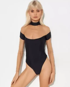 Body z przezroczystym dekoltem Illusion