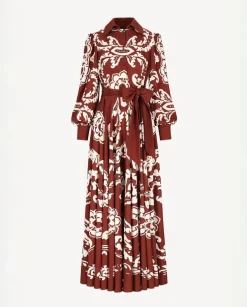 Boho sukienka z printem Santorini