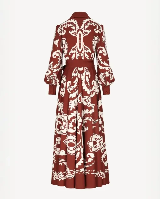 Boho sukienka z printem Santorini