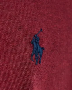 Bordowa bluzka z długim rękawem