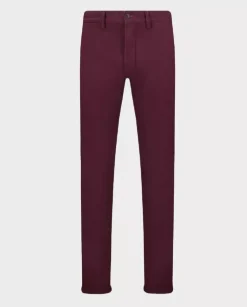 Bordowe spodnie chino