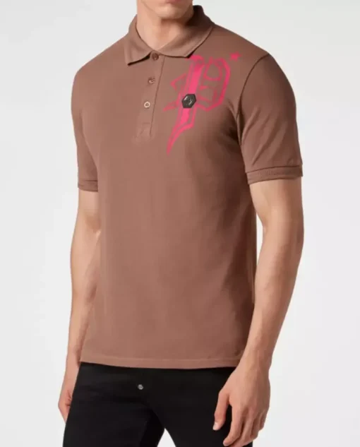 Brązowa koszulka polo Skull&Bines