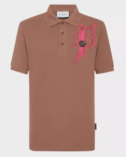 Brązowa koszulka polo Skull&Bines