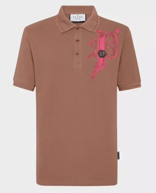 Brązowa koszulka polo Skull&Bines