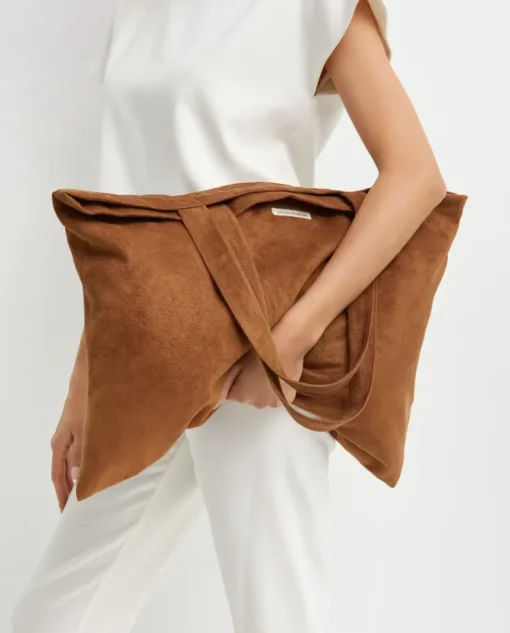 Brązowa torba typu shopper
