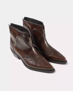 Brązowe kowbojki Western