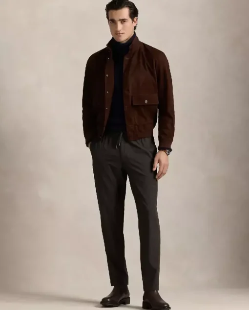 Brązowe spodnie Tailored Classic Fit