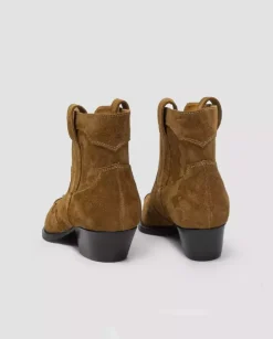 Brązowe zamszowe kowbojki Simple