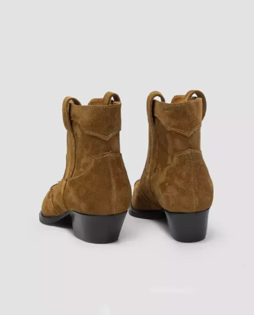 Brązowe zamszowe kowbojki Simple