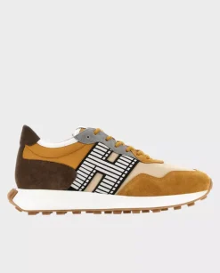 Brązowe zamszowe sneakersy