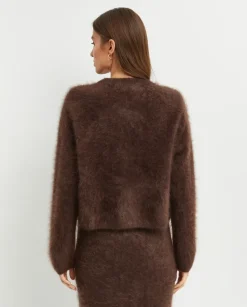 Brązowy sweter z kaszmiru