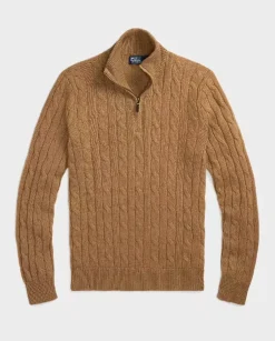 Brązowy sweter z kaszmiru Regular Fit