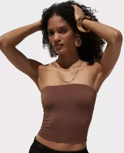 Brązowy top Zaha Bandeau