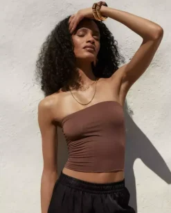 Brązowy top Zaha Bandeau