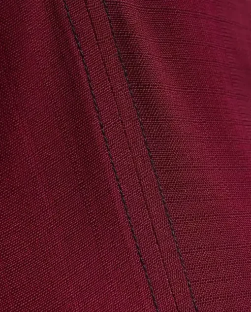 Burgundowa sukienka midi