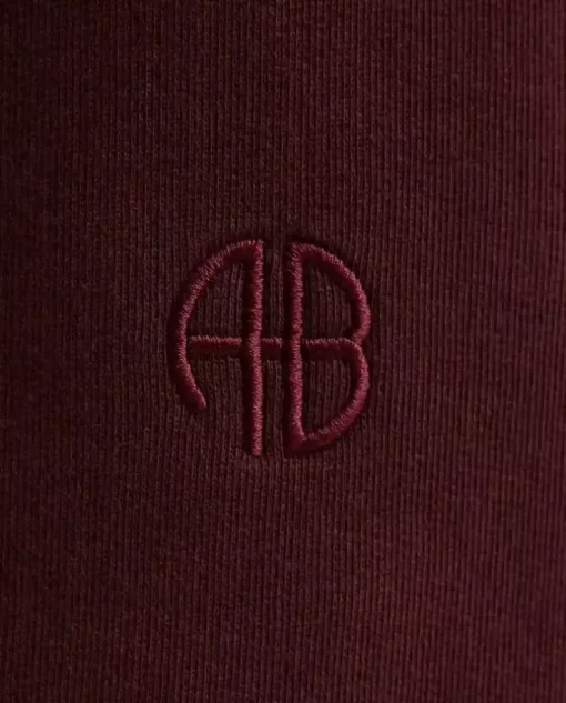 Burgundowe spodnie dresowe