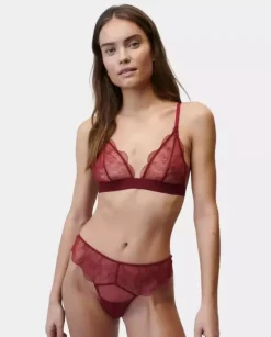 Burgundowy biustonosz Gentle